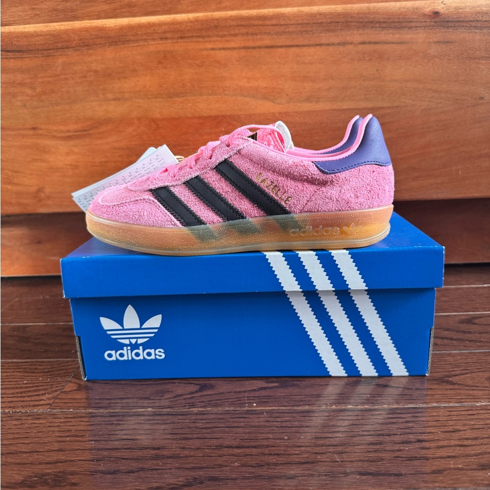 Adidas Gazelle Indoor Uk 3 Bliss Pink/Core Black/Collegiate Purple